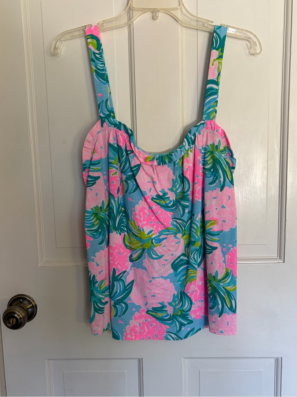 Lilly Pulitzer Pink & Teal Floral Sleeveless Top